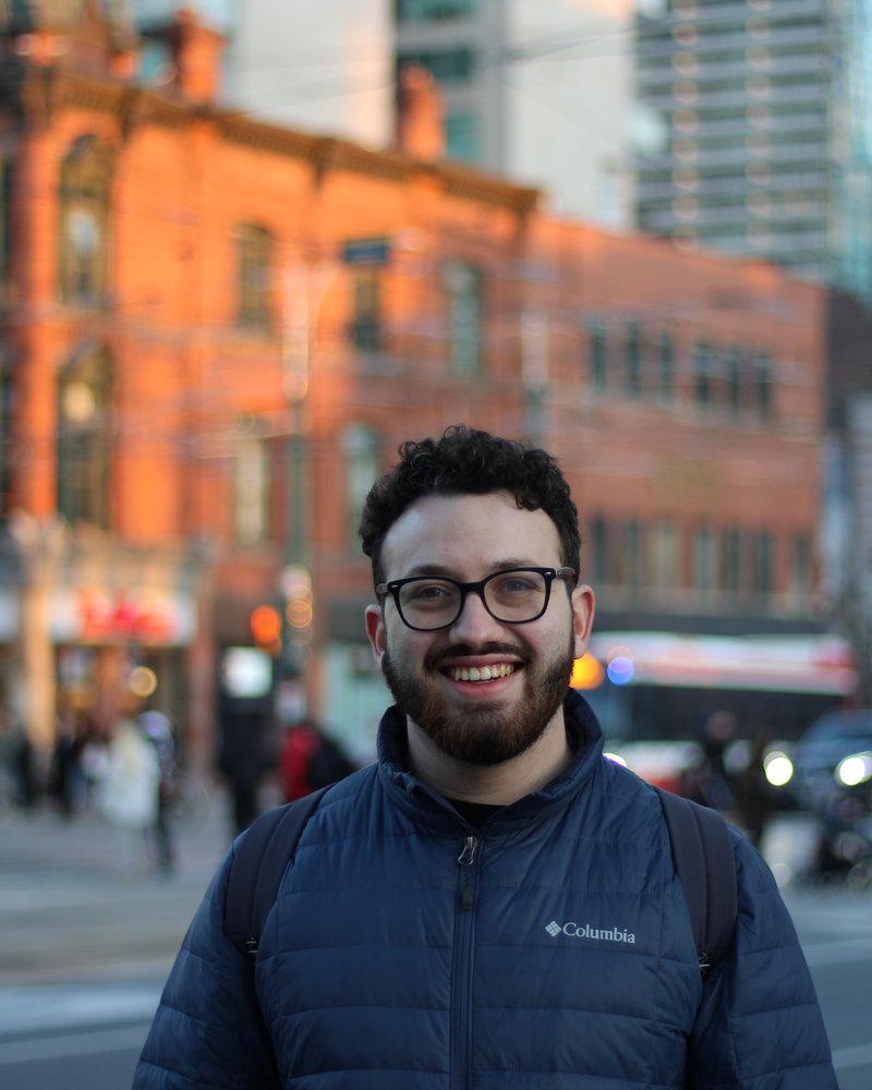 Portrait of Rafael Campos-Gottardo on a Toronto street